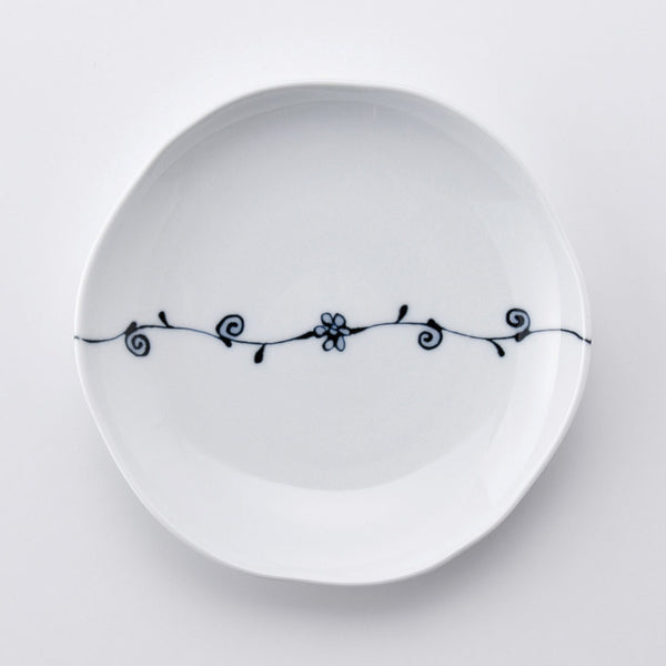 一本つる草 多用皿 青 | 白山陶器直営オンラインストア