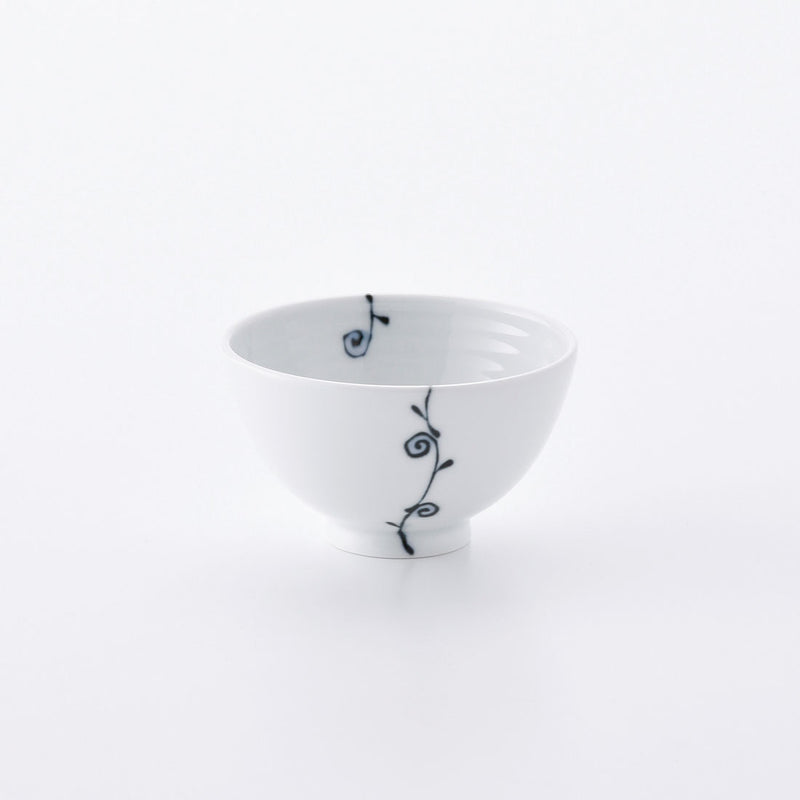 一本つる草 お茶わん(大) 青