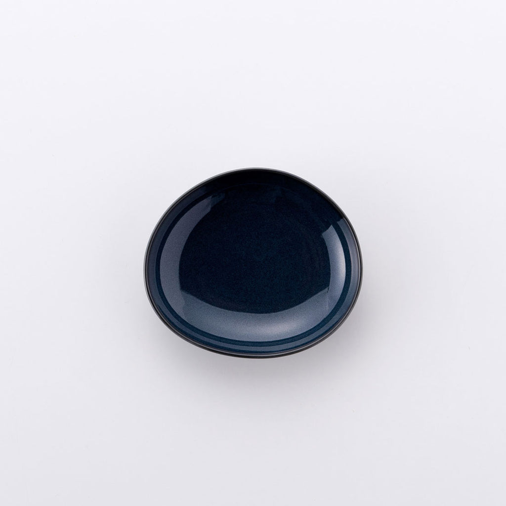 いしころ しょうゆ皿 ネイビー | 白山陶器直営オンラインストア
