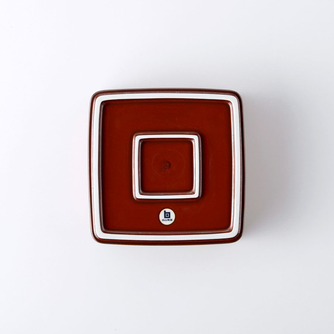 角型ふたもの(小) 鉄赤 | 白山陶器直営オンラインストア