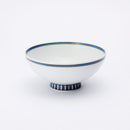 紀の川 4.2寸飯碗 青