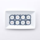 丸紋つなぎ 長角皿(大)