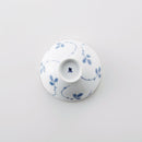 なずな 4寸飯碗 青