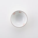 なずな 4寸飯碗 赤