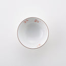 なずな 4.2寸飯碗 赤