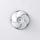 ねじり梅 4.2寸飯碗 青