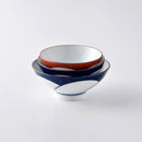 ねじり梅 4寸飯碗 赤