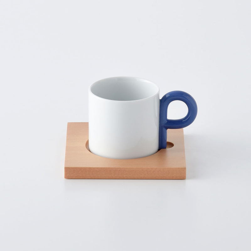 P型コーヒーシリーズ コーヒーカップ&ソーサー ブルー