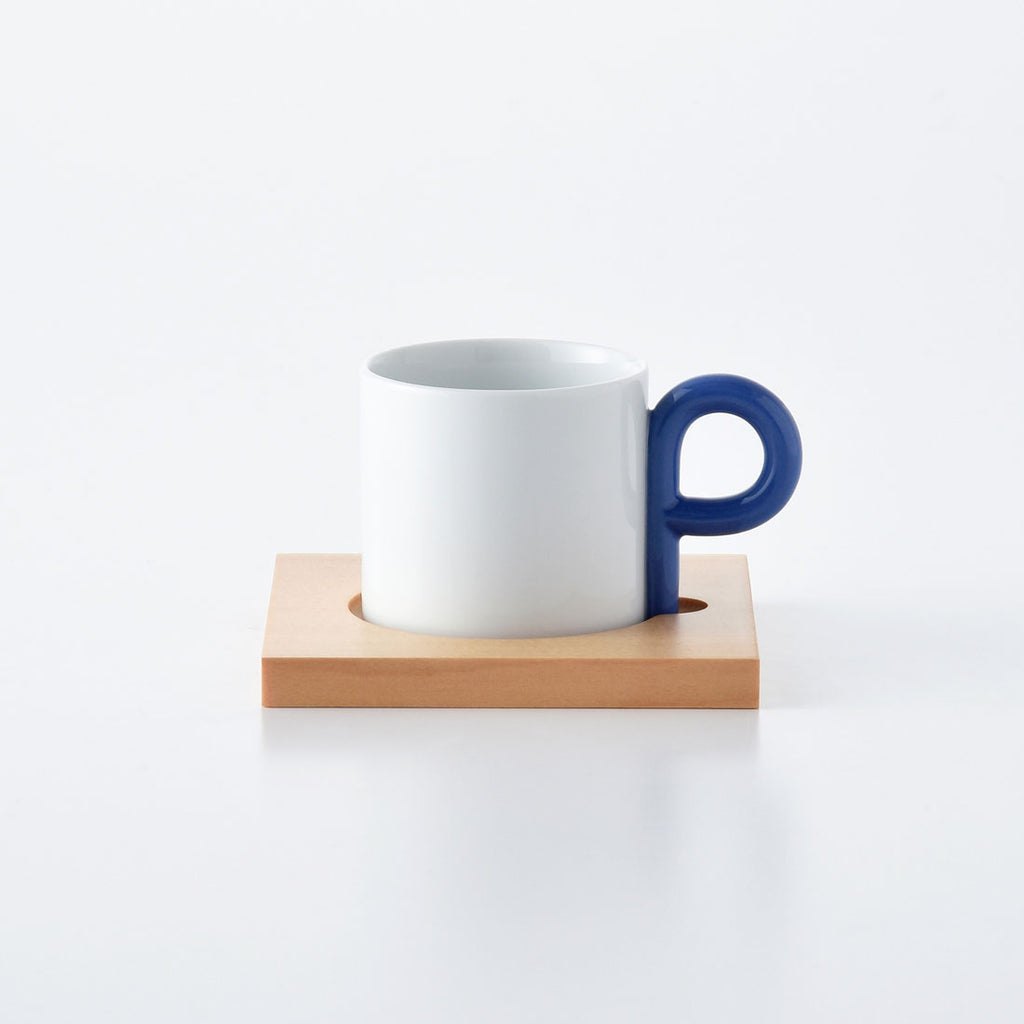 P型コーヒーシリーズ コーヒーカップ&ソーサー ブルー | 白山陶器直営