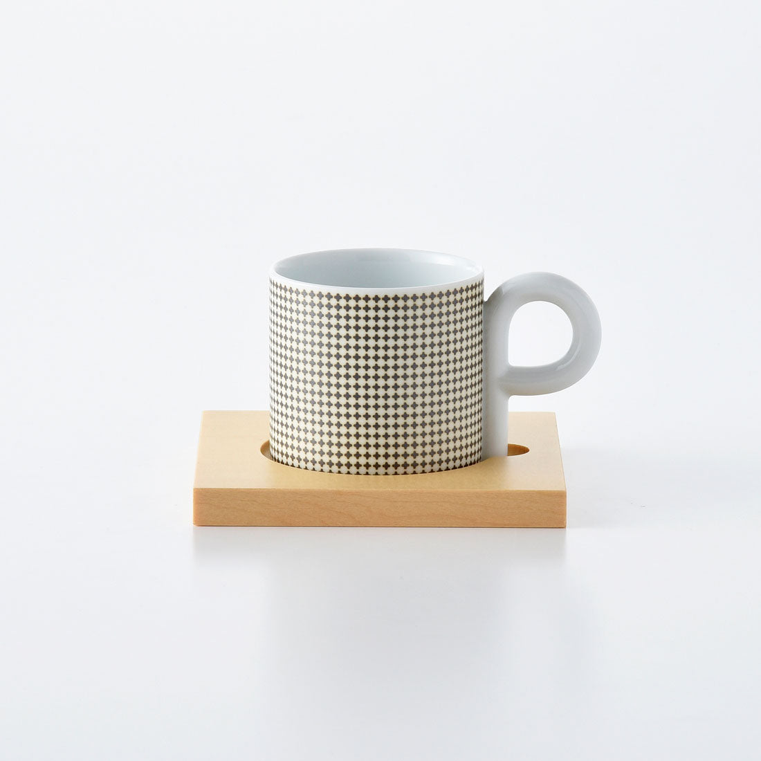 P型コーヒーカップ&ソーサー クロス 茶 | 白山陶器直営オンラインストア