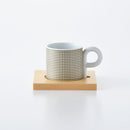 P型コーヒーカップ&ソーサー クロス 茶