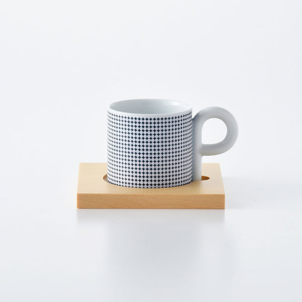 P型コーヒーカップ&ソーサー クロス 紺 | 白山陶器直営オンラインストア