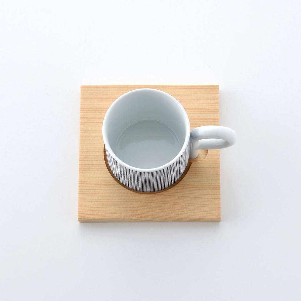 P型コーヒーカップ&ソーサー クロス 紺 | 白山陶器直営オンラインストア