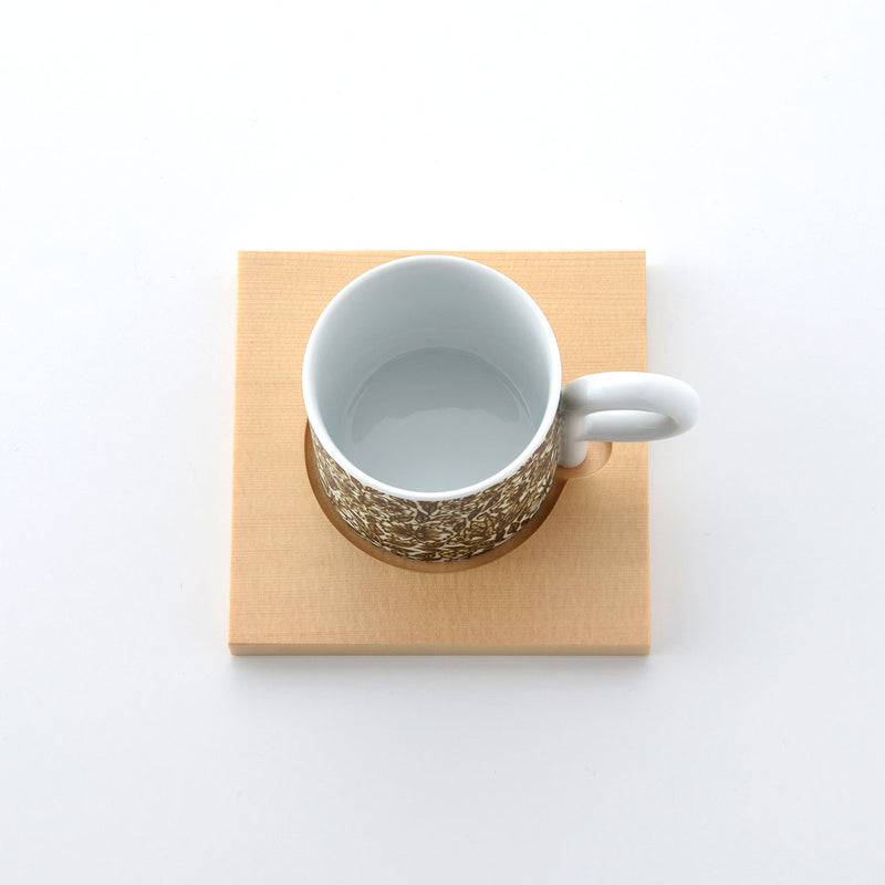 P型コーヒーカップ&ソーサー 更紗 茶