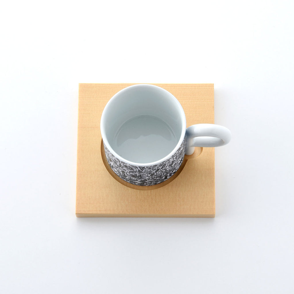 P型コーヒーカップ&ソーサー 更紗 紺 | 白山陶器直営オンラインストア