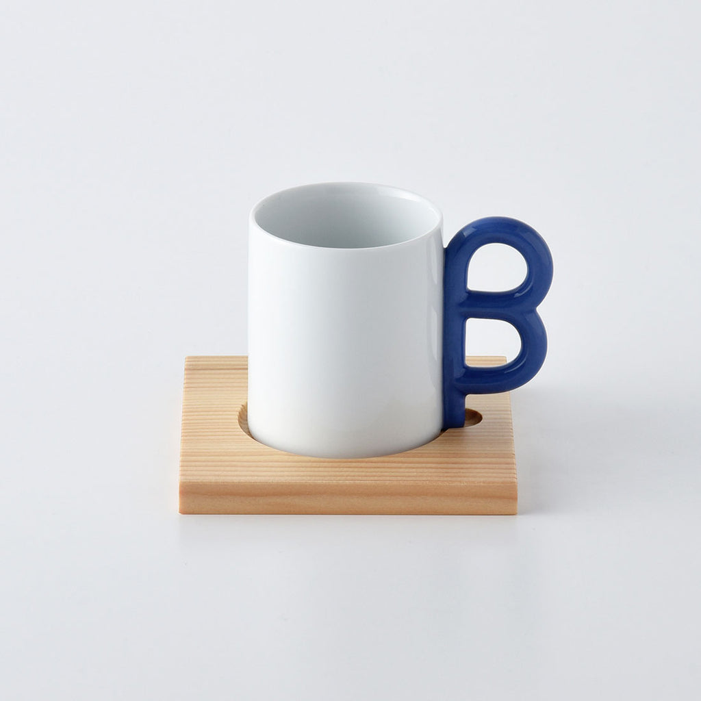 P型コーヒーシリーズ B型マグ&ソーサー ブルー | 白山陶器直営
