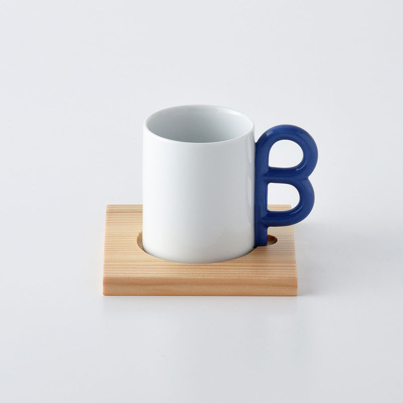 P型コーヒーシリーズ B型マグ&ソーサー ブルー