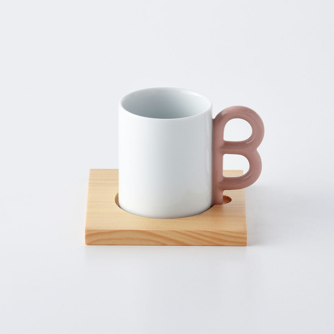 P型コーヒーシリーズ B型マグ&ソーサー ピンク | 白山陶器直営