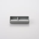 レクタ 二品薬味皿 グレイマット