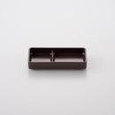 レクタ 二品薬味皿 鉄砂