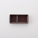 レクタ 二品薬味皿 鉄砂