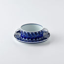 ルリ木の葉 スープボール&ソーサー