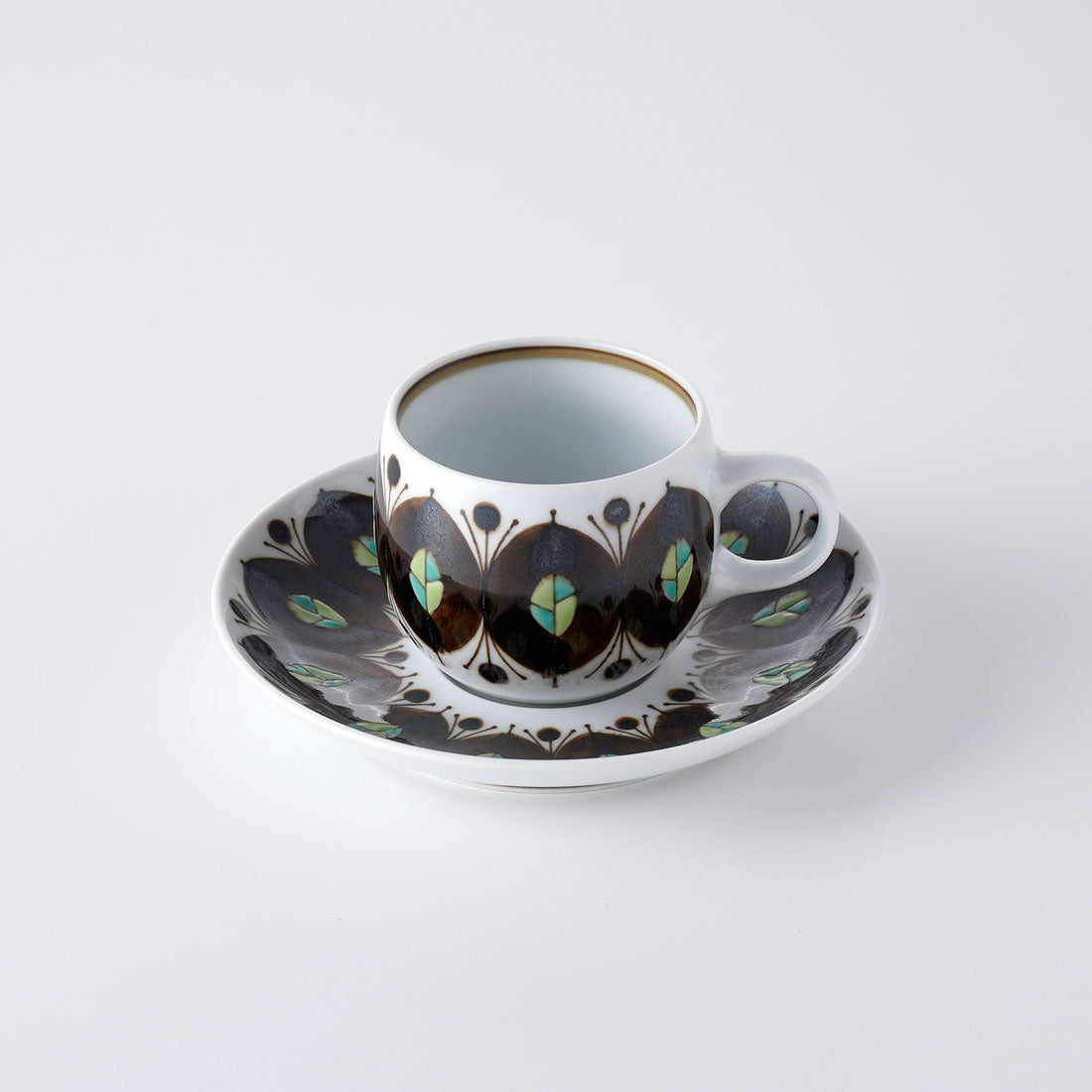 錆絵木の葉紋 コーヒーカップ&ソーサー | 白山陶器直営オンラインストア