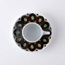 錆絵木の葉紋 カップ&ソーサー