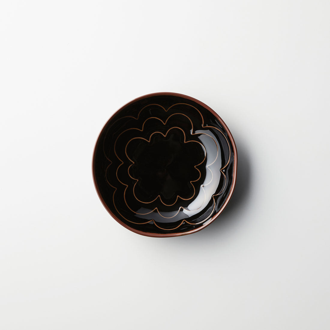 YS475 山なみと手書漢字(天下泰平楽)の織部陶器皿5枚セット作者不明　箱なし シェル 取皿 天目 | 白山陶器直営オンラインストア