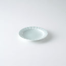 しのぎ 4寸皿 青白釉