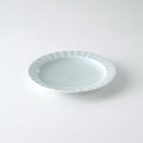 しのぎ 6寸皿 青白釉