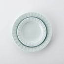 しのぎ 6寸皿 青白釉