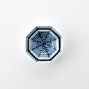 染付地紋 八角小付 矢羽根