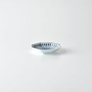 染付地紋 八角小皿 十草