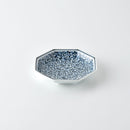 染付地紋 八角取皿 唐草