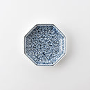 染付地紋 八角取皿 唐草