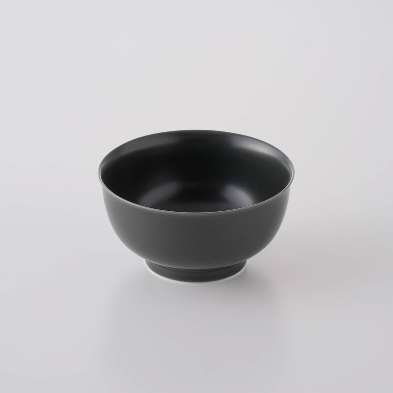すわん 汁碗(大) チャコールグレイマット