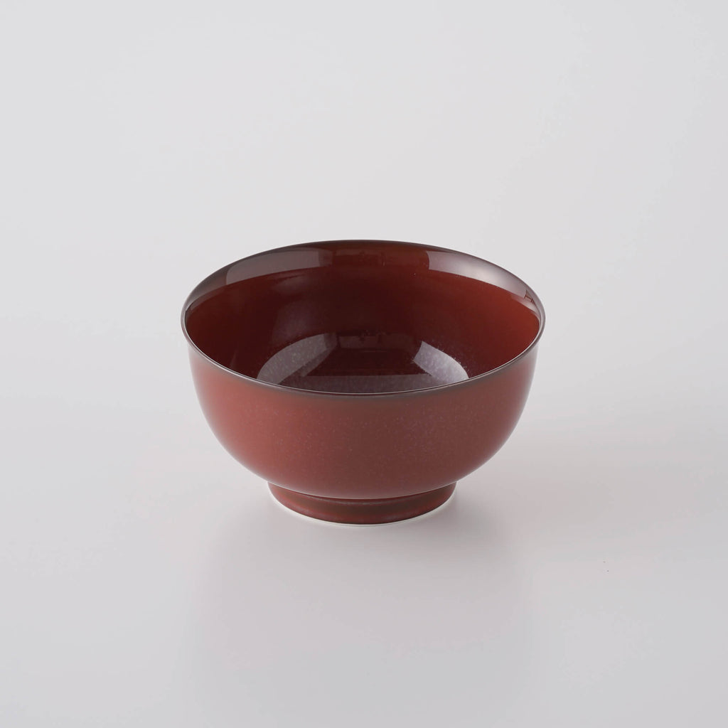 昭和レトロな食卓・朝食・お味噌汁に/陶器製の天目お汁椀/汁碗