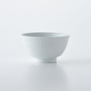 よしず彫 丼 白磁