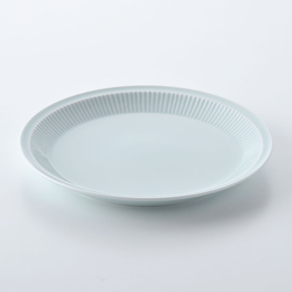 美品大皿 よしず彫 大皿 青白釉 | 白山陶器直営オンラインストア