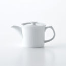 よしず彫 ポット 白磁